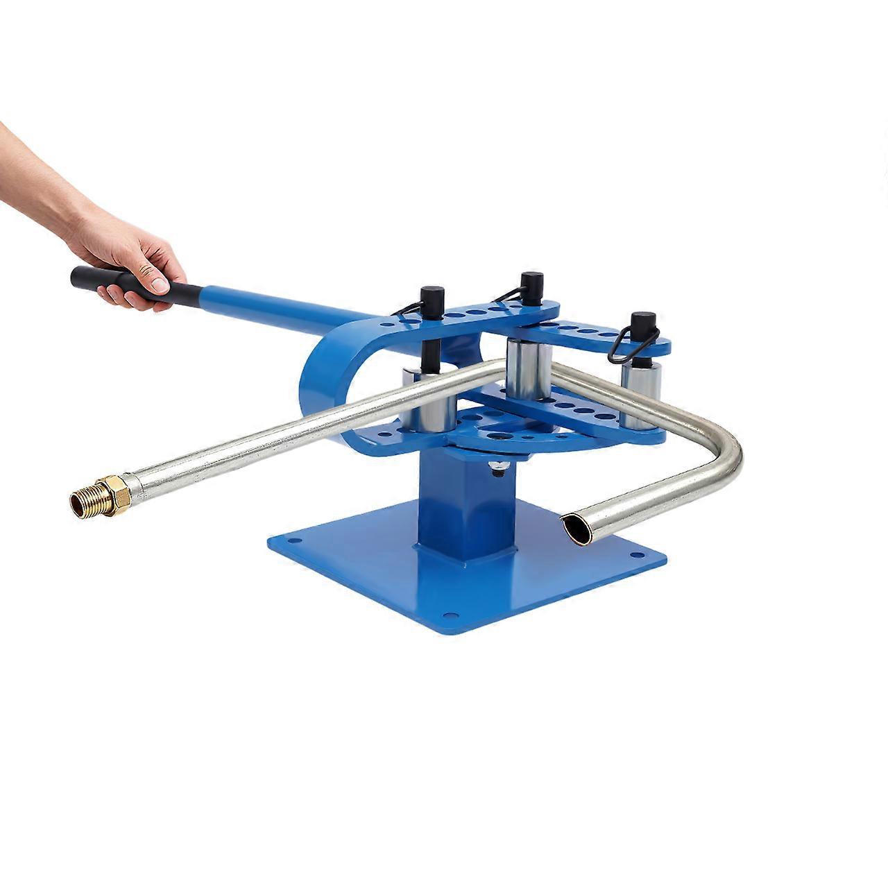 Manual Pipe Bender with 7 Dies for Square or Solid Circular Pipes & Cables