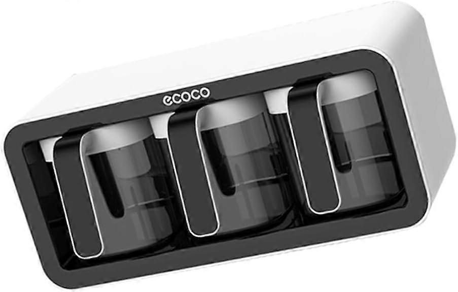 PP PS Seasoning Box WallMounted Punch Replacement MultiCup Kitchen Pepper Salt Condiment Container Organizer 2#