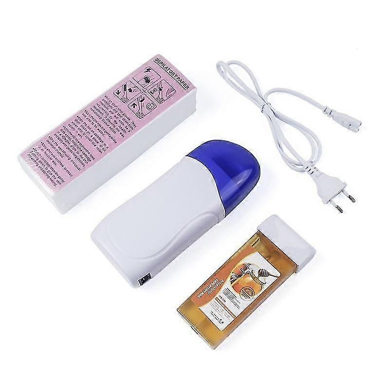 3 In 1 Roller Waxing Kit Depilatory Wax Warmer Strips