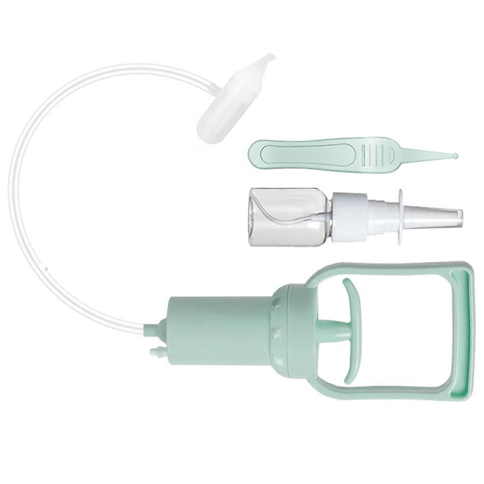 Aspirateur nasal pour nourrissons, nettoyeur de mucus nasal manuel pour nouveau-nés, prévention de la congestion nasale, vert