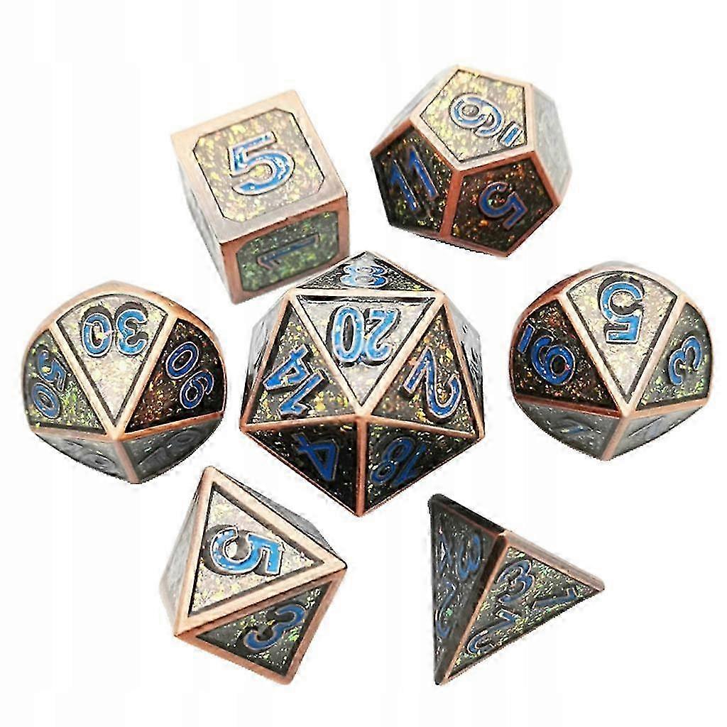 Polyhedral Dice Set Metal Lot Style 5