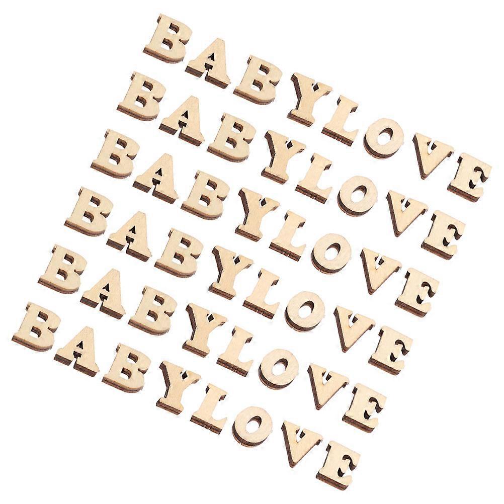 Unfinished Wood Letters 200Pcs Mixed Diy Projects Kids Educational Activities Rectangular Shape