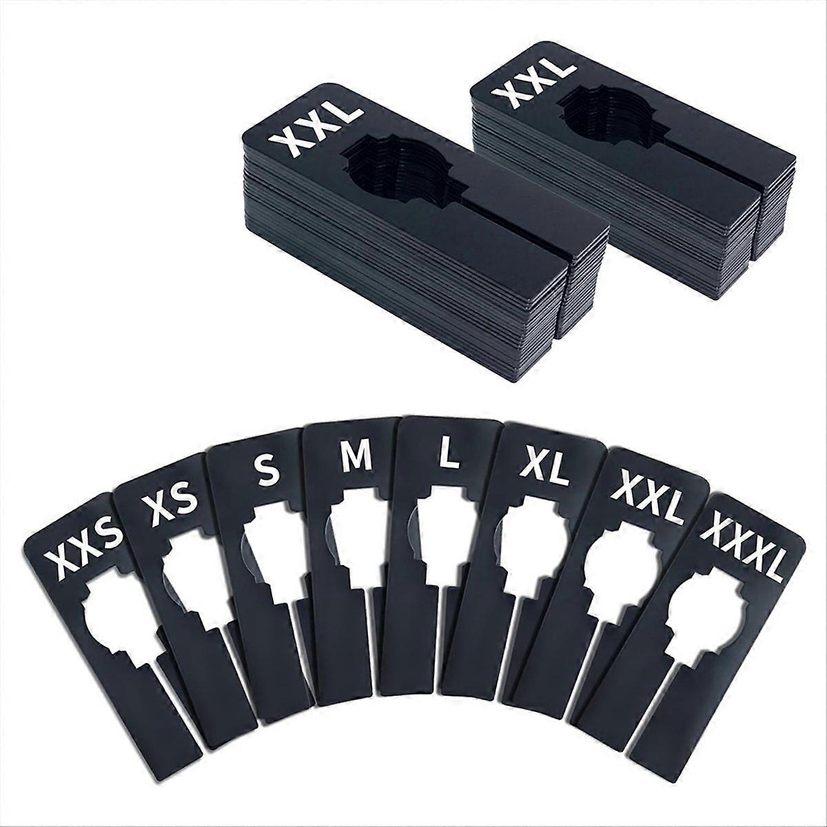 40 Pack Rectangular Black Plastic Clothing Size Closet Rack