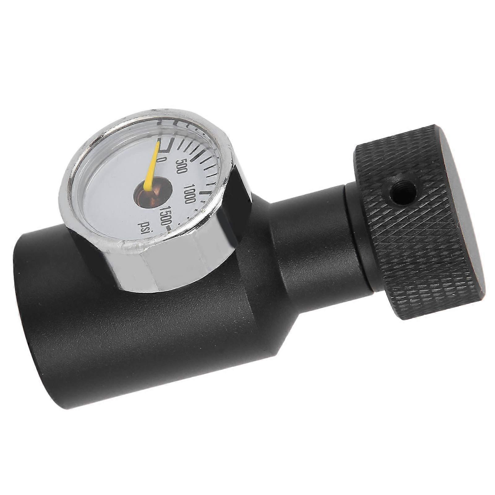 TR214 CO2 Refill Adapter with Pressure Gauge, Soda Maker CO2 Regulator, Durable Alloy, 01500psi