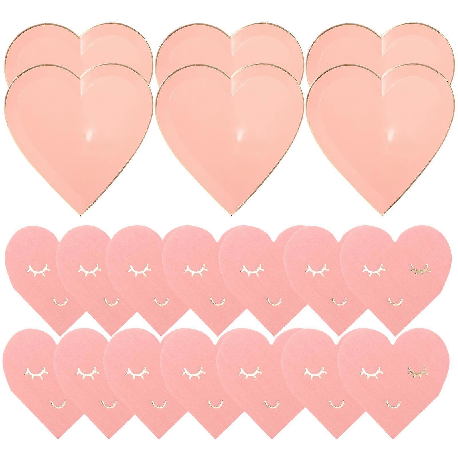Serving Heart Shaped for Home Use 1Set Paper