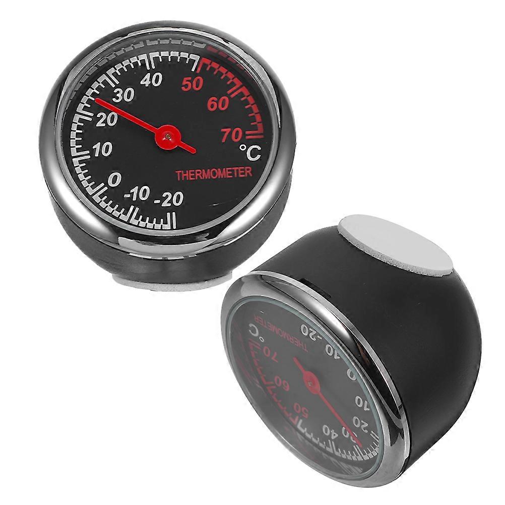 Car Thermometer Metal for Clear Temperature Display 2Pcs