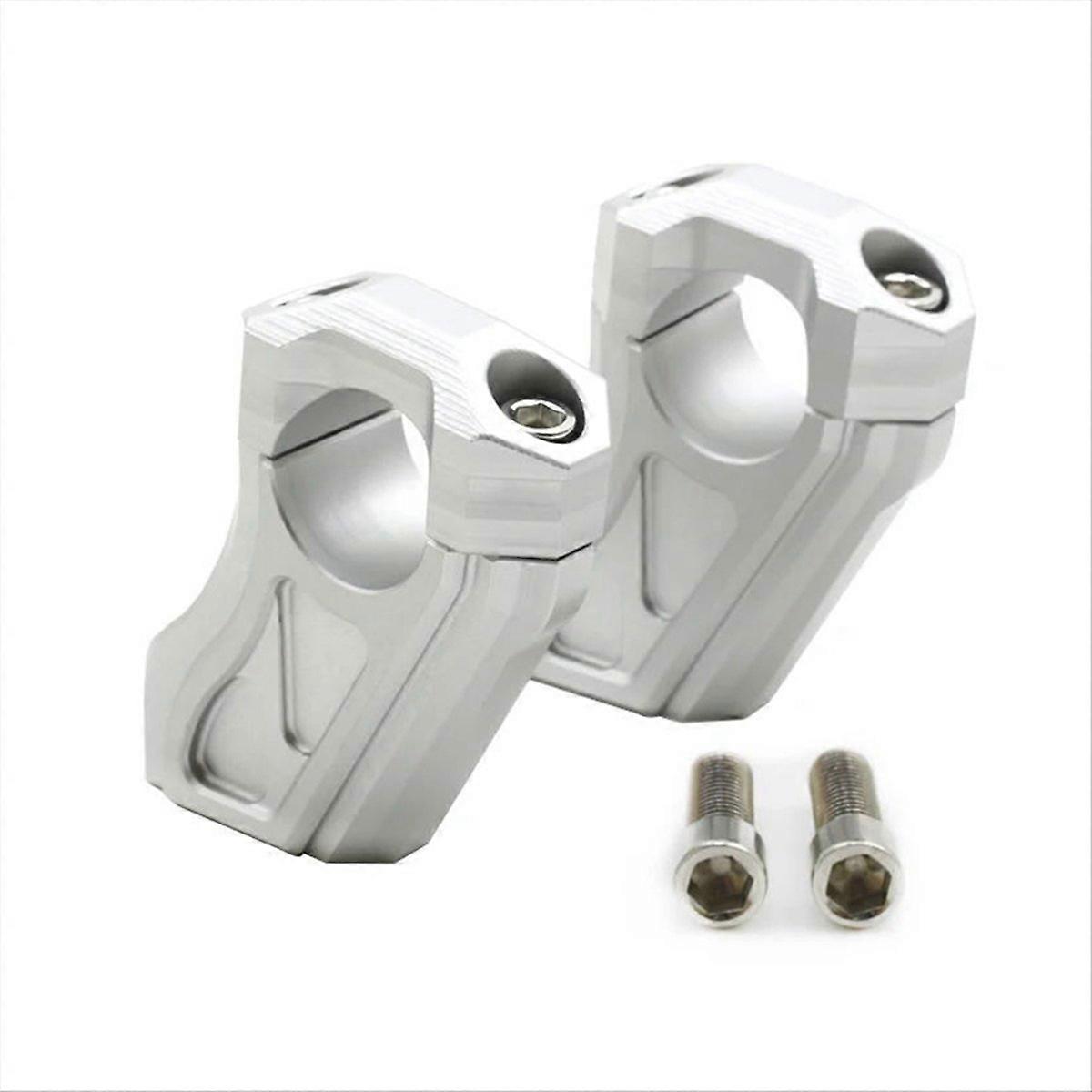 Motorcycle Handlebar Riser Mount Extension Clamps for Silver