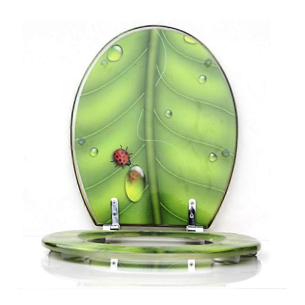 Elongated Slow Close Resin Toilet Seat with Transparent Design and Durable Metal Hinges