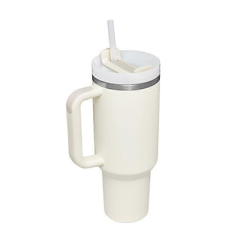 Caneca Térmica Stanley de 2ª Geração, 1200ml, em Aço Inoxidável 304, Cor Branco Cremoso - 2ª Geração
