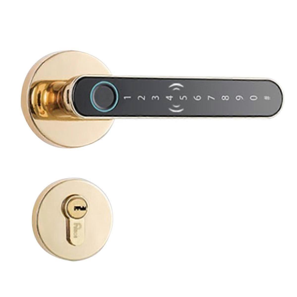 Smart Split Lever Door Lock Keyless Bluetooth Fingerprint Door Lock Card Tuya APP Security Digital