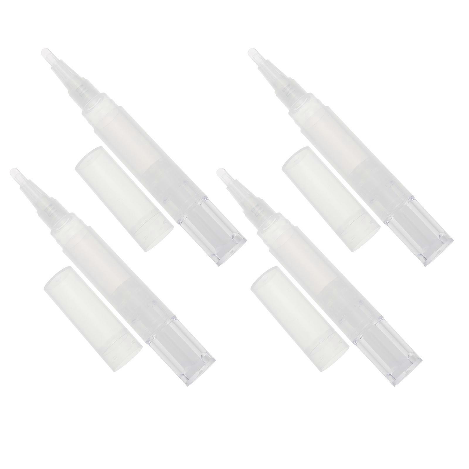 Empty Pen Cuticle Oil Pen for Manicure Use 4Pcs White ABS Material