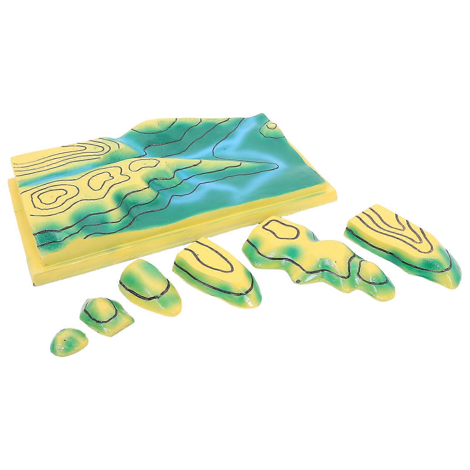 Contours Line Map Educational Topographic Model for Geography Use