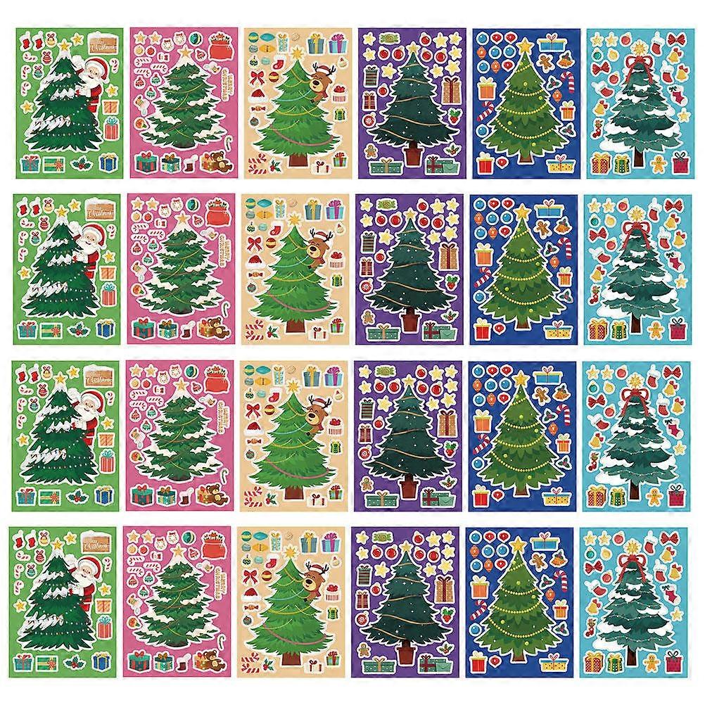 DIY Christmas Tree Stickers Decorative 240 Pcs For Christmas Party And Crafts Project With Rectangular Design