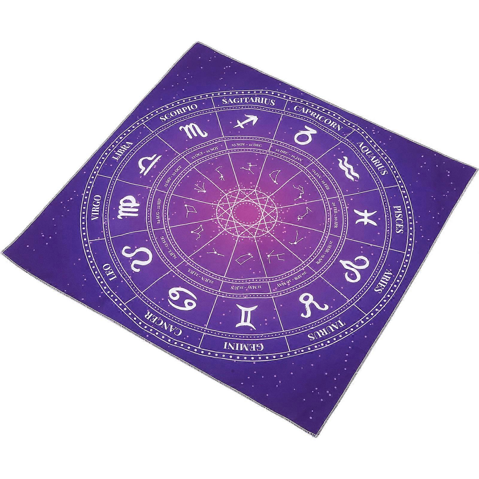 Design Divination Tablecloth for Tarot Reading Multi 50.50X50.00X0.01CM Square Polyester 1Pcs