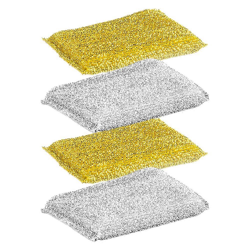 Polyester Thread Dish Sponge 4Pcs for Wok and Kitchen Cleaning