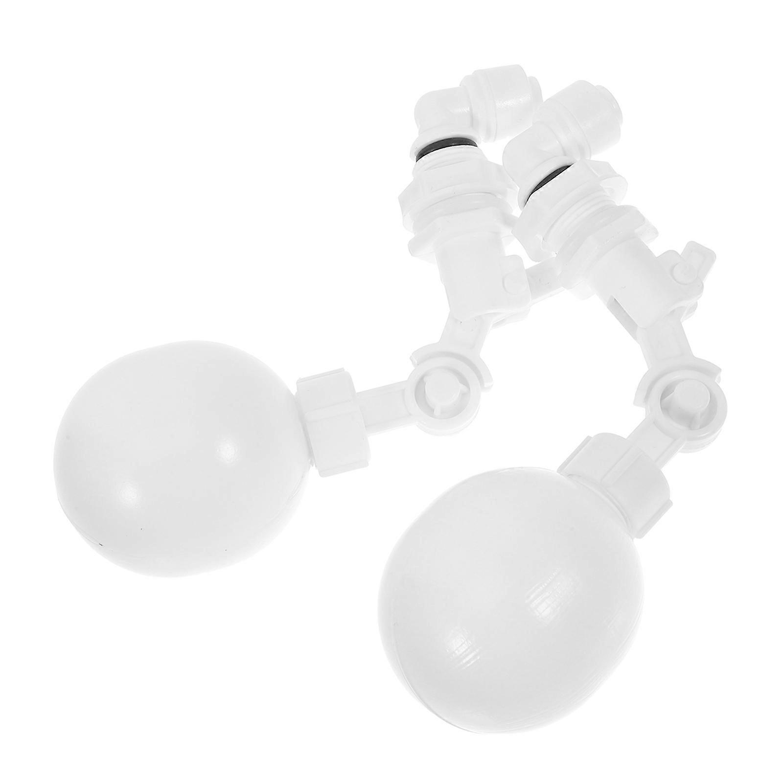 Plastic Float Valve Automatic Water Level Control 2Pcs Kit White