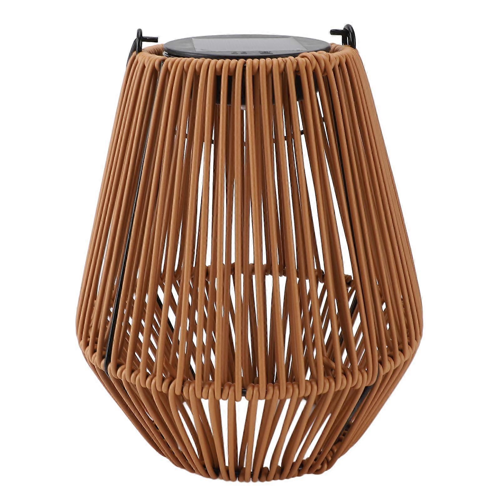 Solar Garden Lantern with IP44 Weatherproof Design, Solar Powered Rattan Light for Patio and Yard
