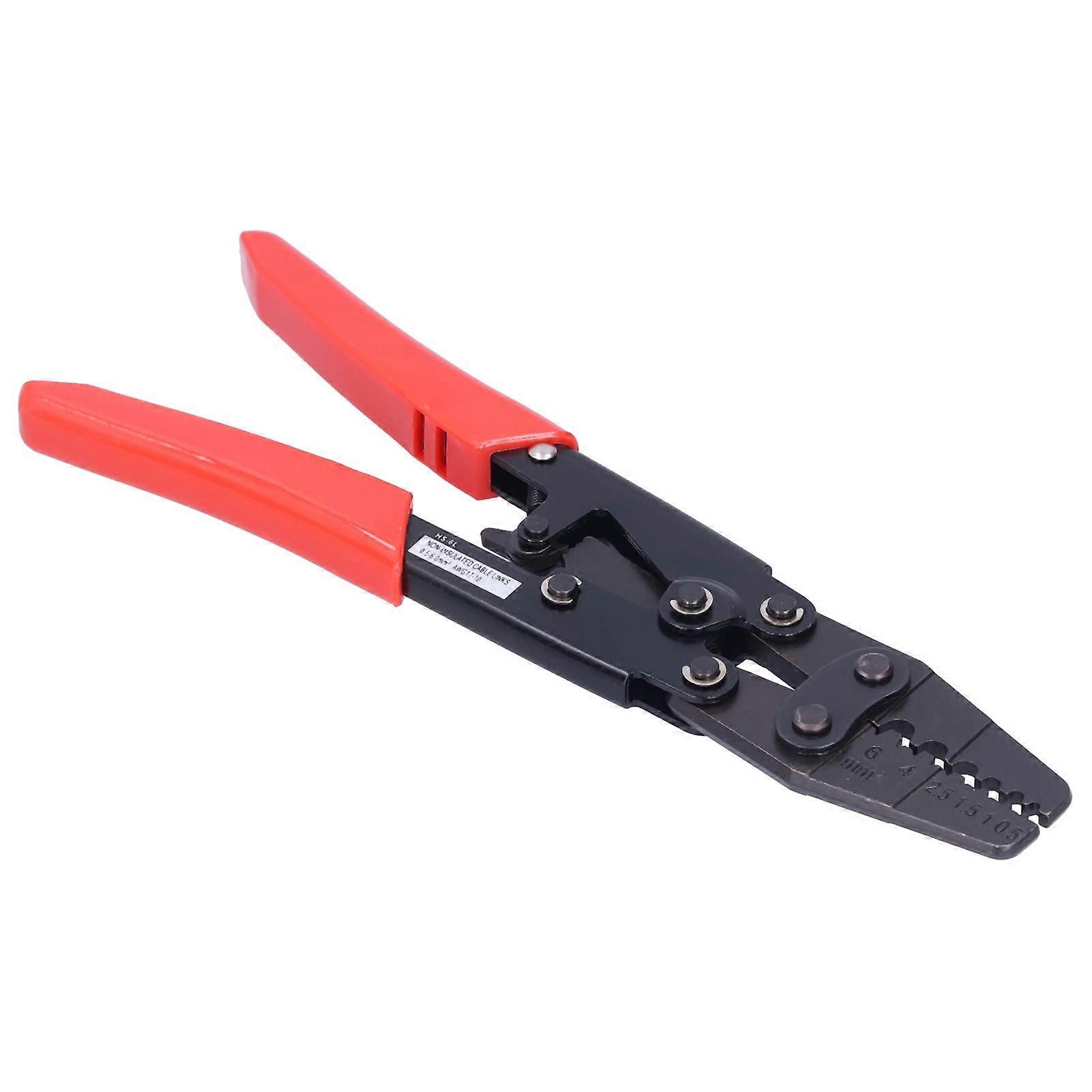 Ratchet Crimping Tool for AWG1710 Carbon Steel Wire Crimper and Stripper with Ergonomic Grip