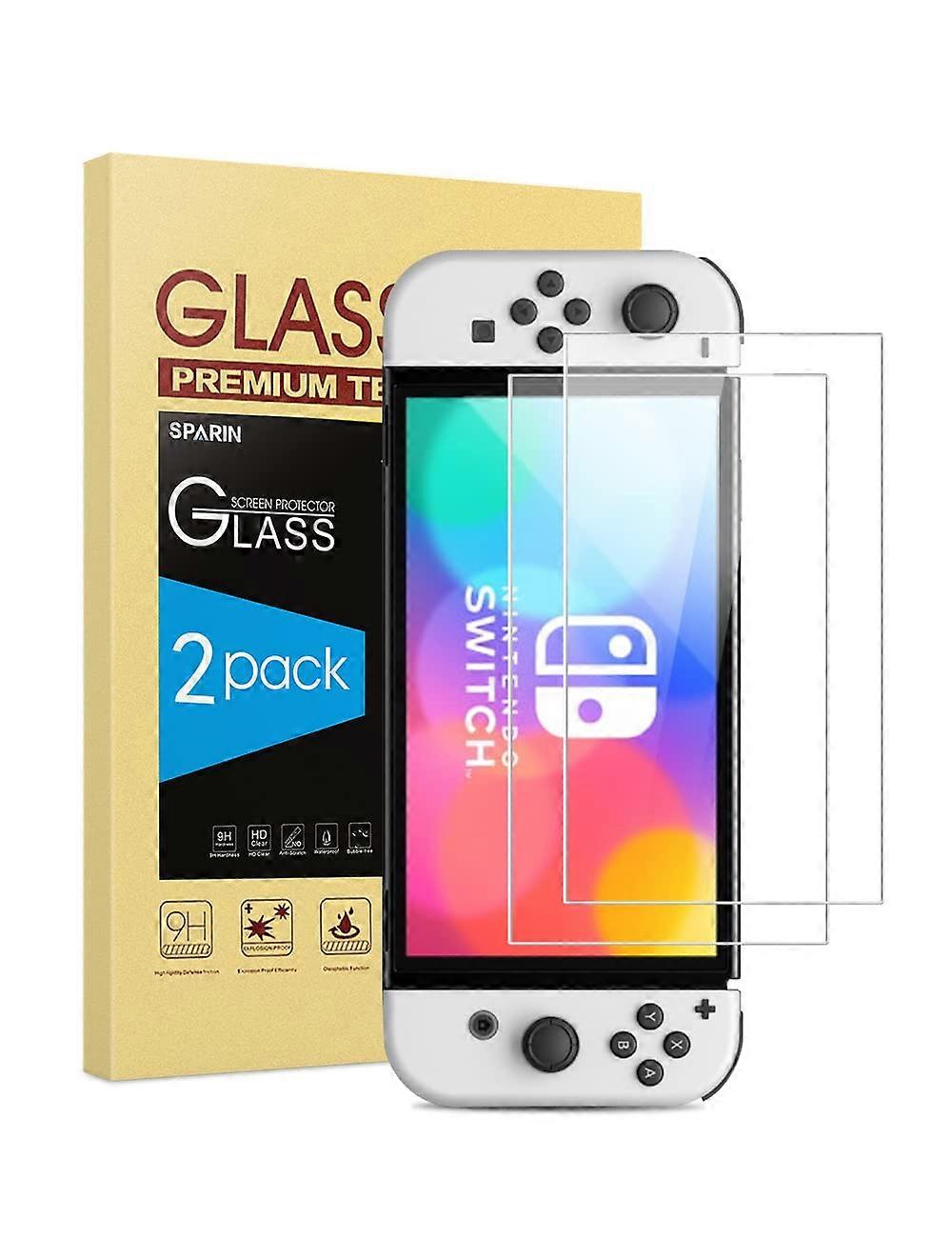 Tempered Glass Screen Protector 2 Pack, Ultra Thin AntiScratch  Sensitivity for Nintendo Switch OLED