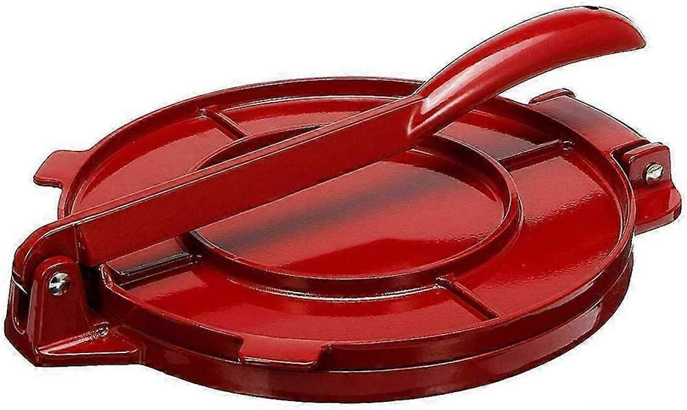 Tortilla Press Aluminium Alloy Manual Maker for Homemade Tortillas with Authentic Results  Red
