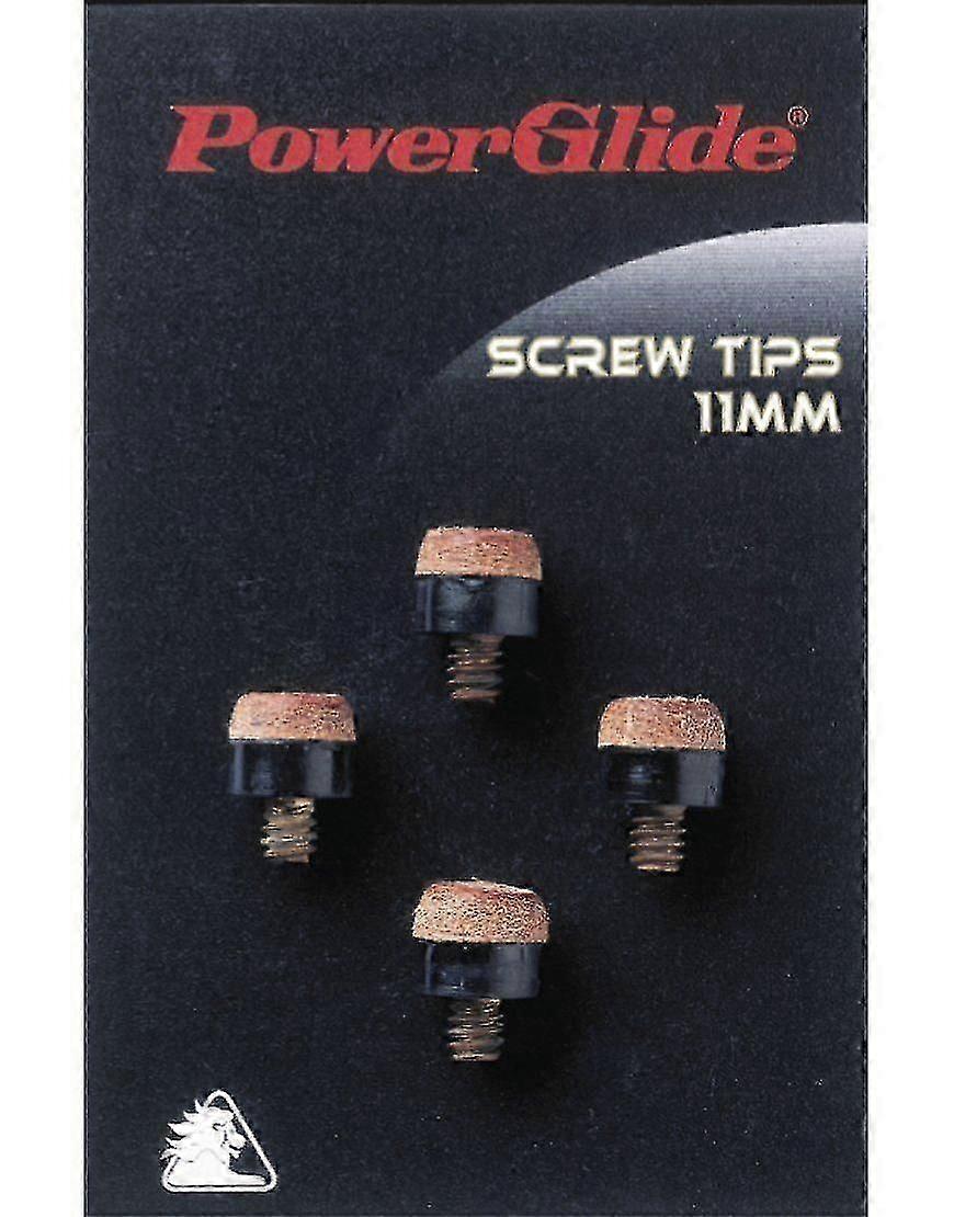 Powerglide Snooker & Pool Cue Screw Tips Pool Billiards Accessory - 10mm x4