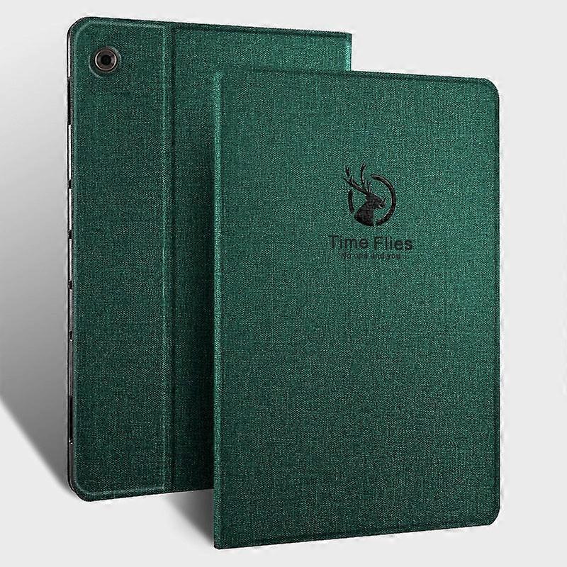 Capa elegante para iPad 2025 de 11 polegadas, verde escuro, em silicone (nº 796)