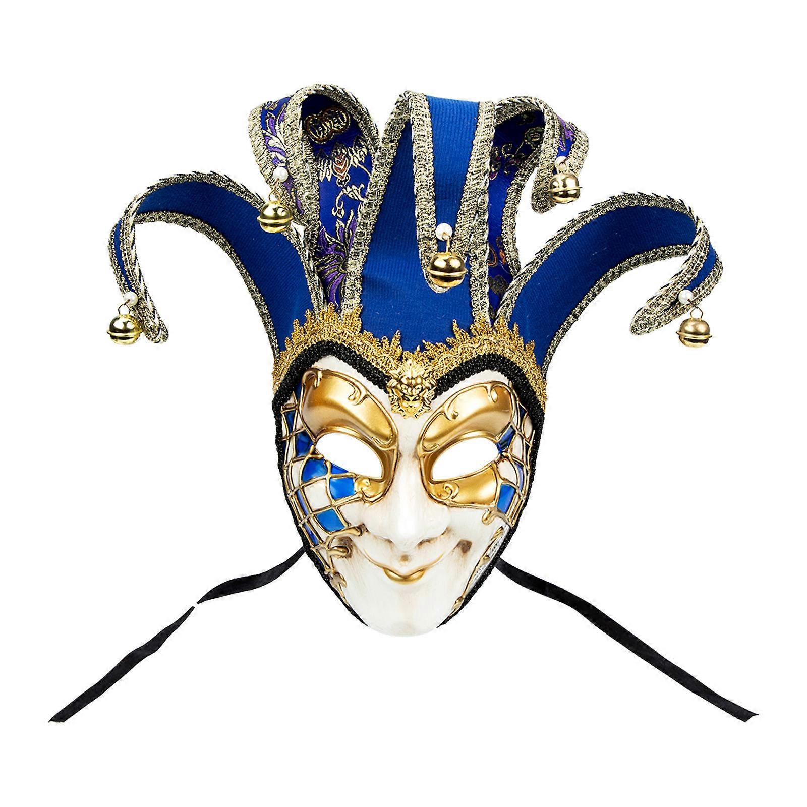 Full Face Masquerade Ball Mask Performance Props For Men Vintage Style 1Pack