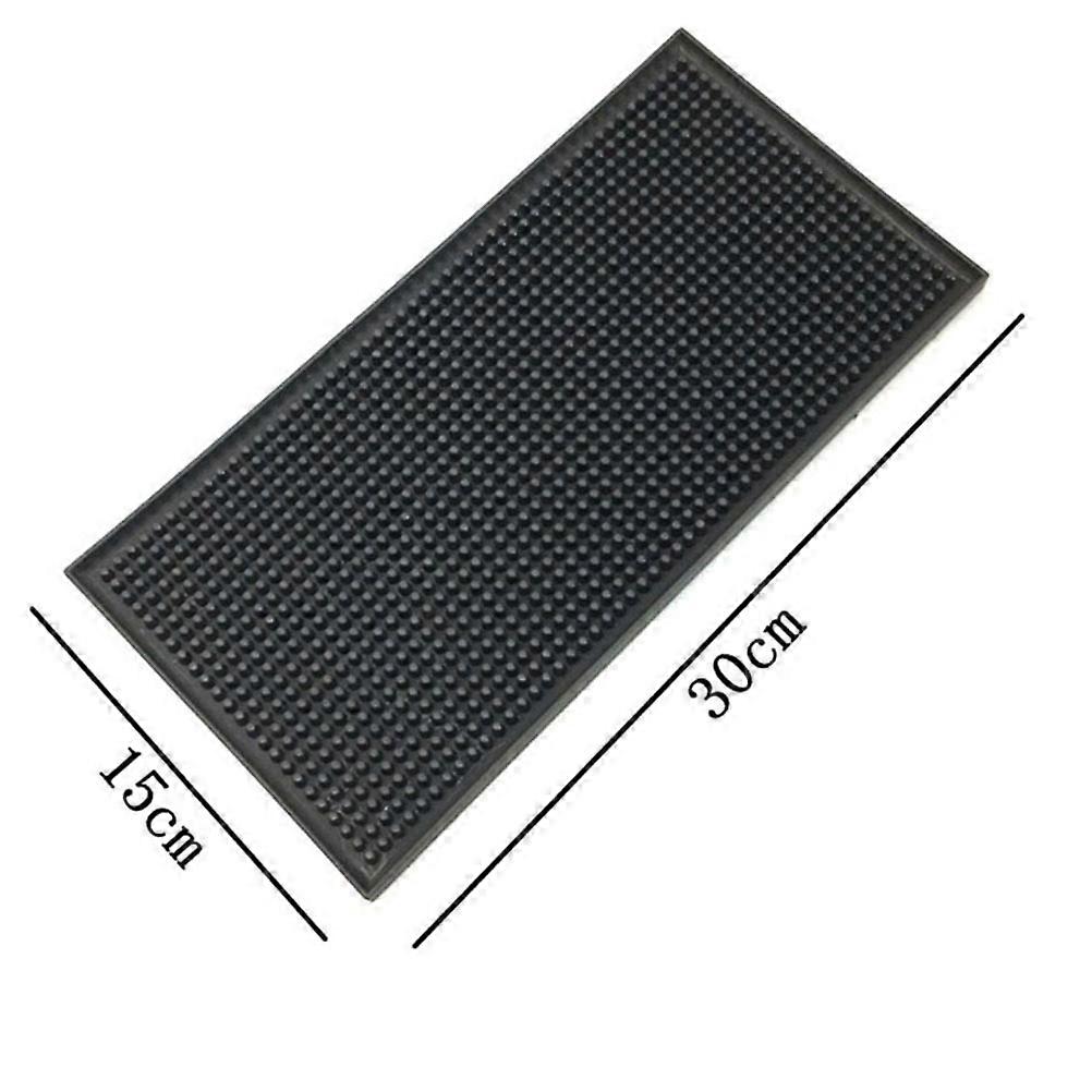Black Silicone Bar Non-Slip Mat for Kitchen Use 1Pcs Pad