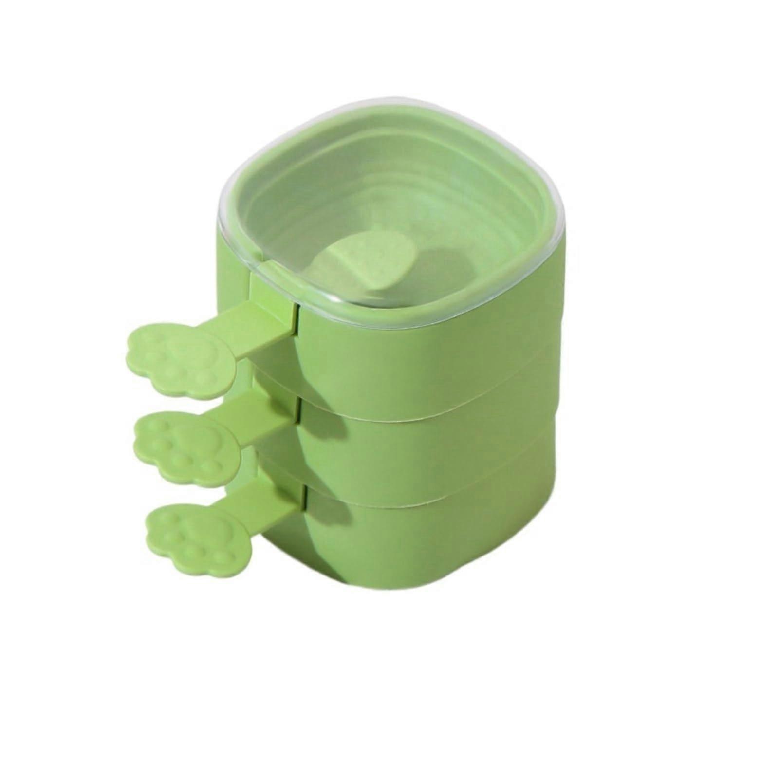 Silicone Popsicle Mold Green 3 Layer Reusable Ice Cream Maker Dishwasher Safe Easy Release