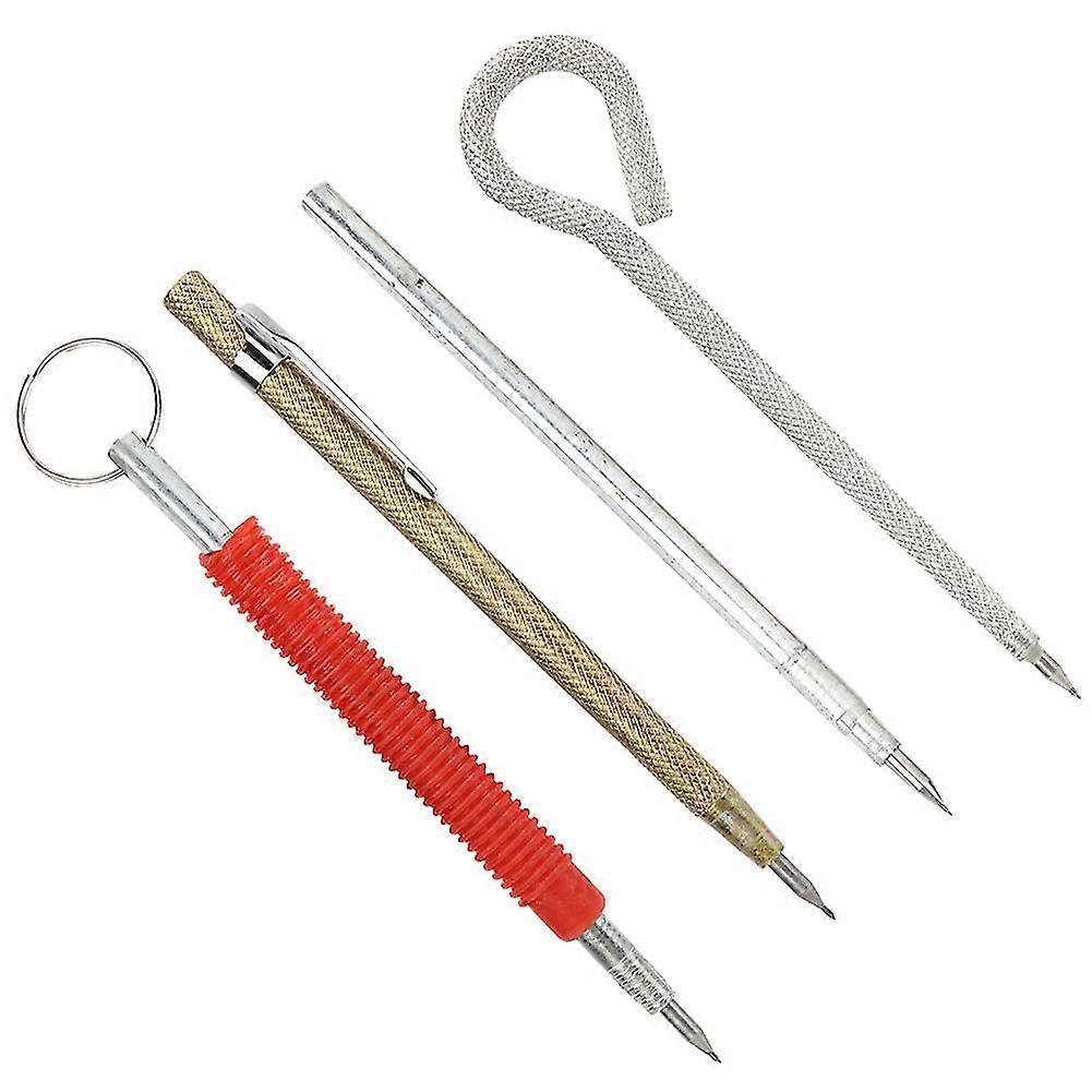 4Pcs Glass Cutter Leather Loop Pen Type Bending Handle Straight Scriber Cutting Tool 2025