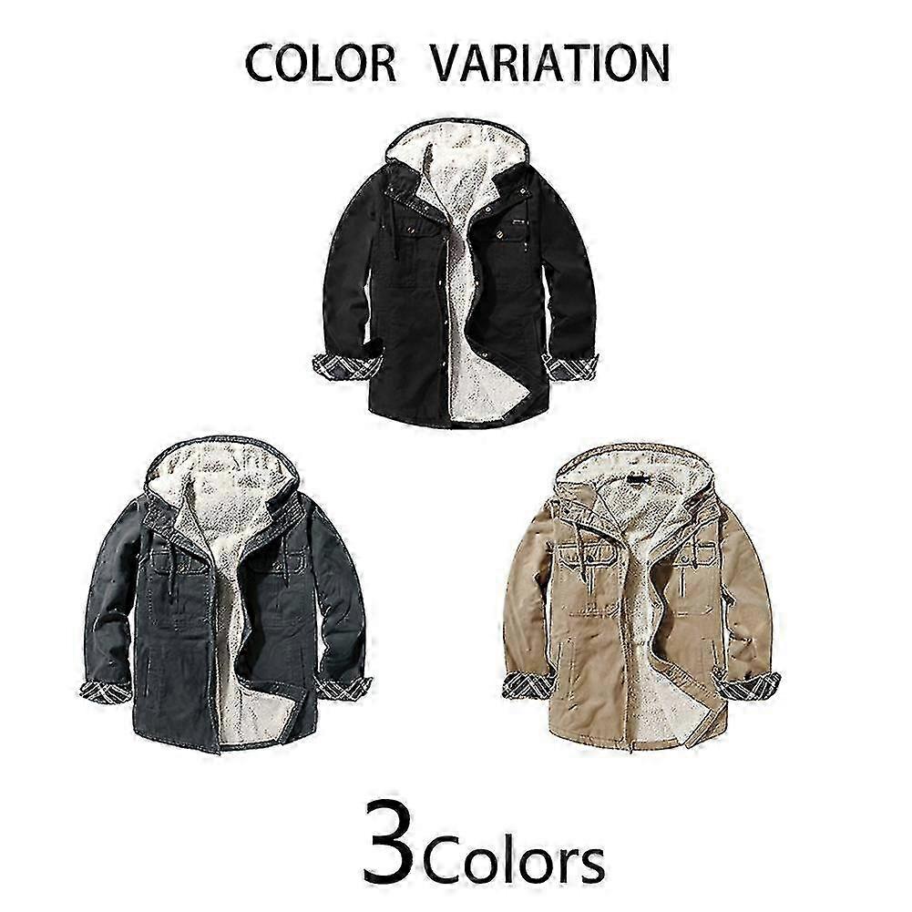 2025 Cloudstyle Men's Casual Solid Color Hooded Padded Jacket