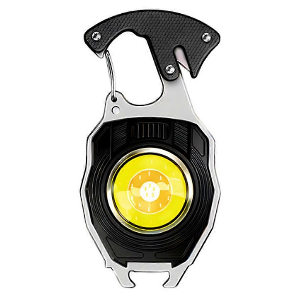 Mini Keychain Light Versatile Led Keychain Work Light Rechargeable Mini Flashlight with Screwdrivers