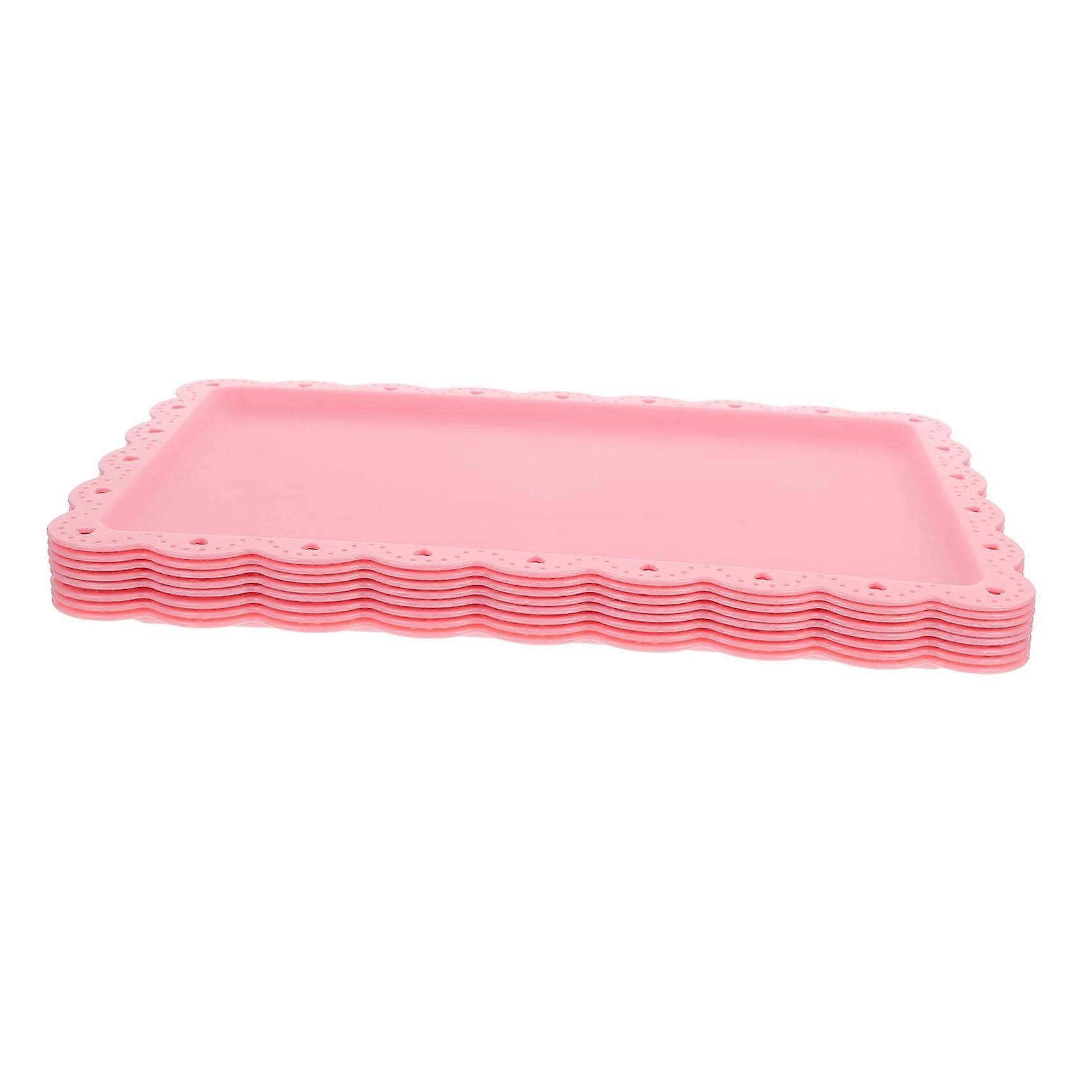 8pc Rectangular Serving Trays and Food Platters for Parties Snacks Desserts and Sushi