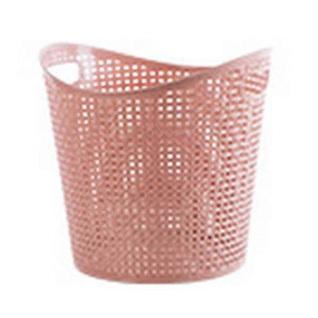 Large Plastic Laundry Basket Hamper for Clothes and Toys, MultiFunction Storage, Pink