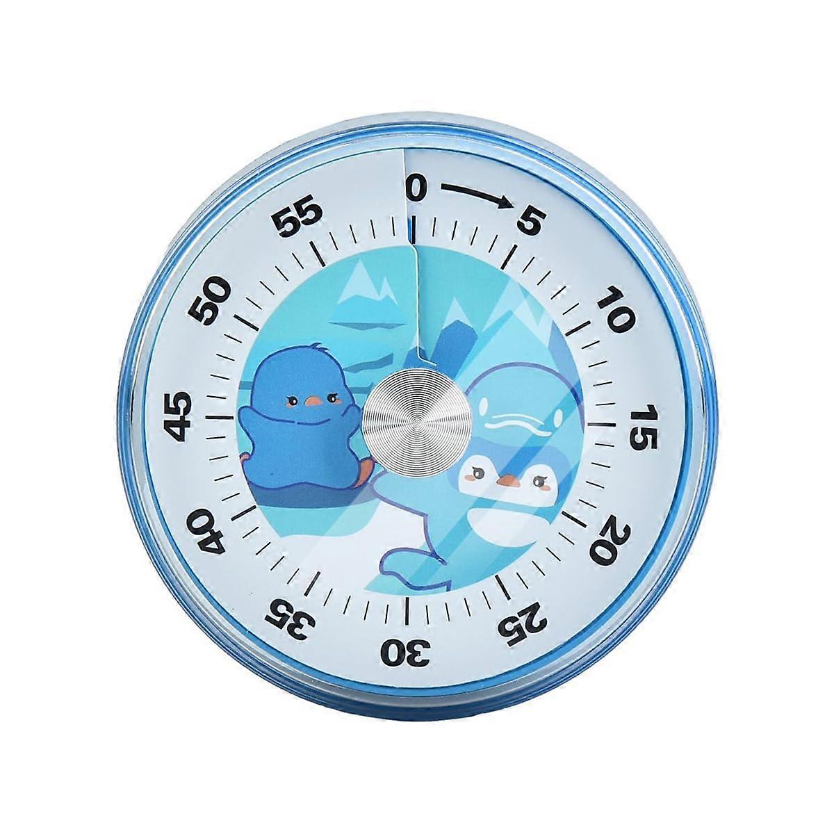 Penguin Kitchen Timer for Kids, 60 Minute Mechanical Egg Timer, Battery Durable Metal Build