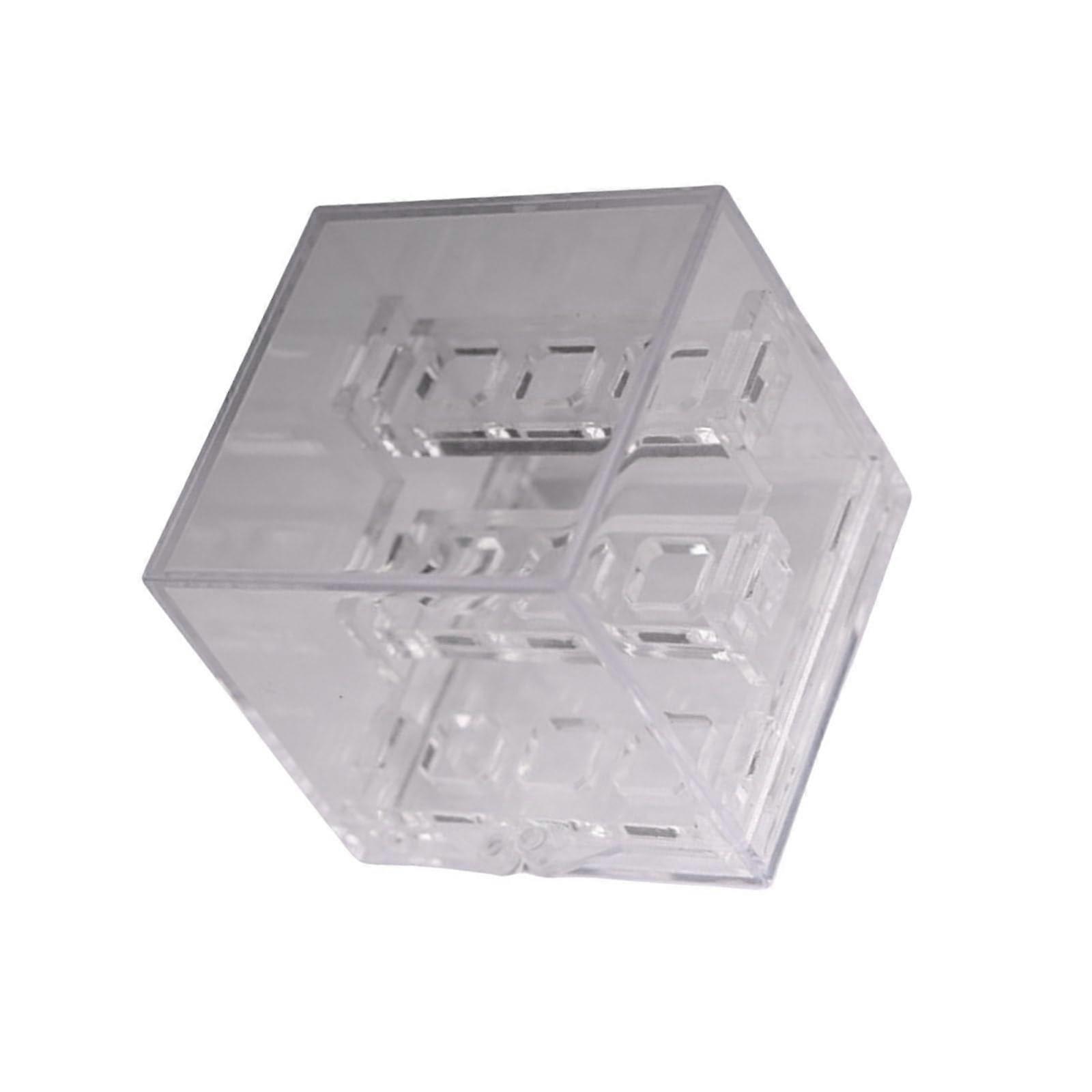 Acrylic Display Case 3 Tier Clear Gemstone Storage Box with 50mm Compartments Dustproof Organizer