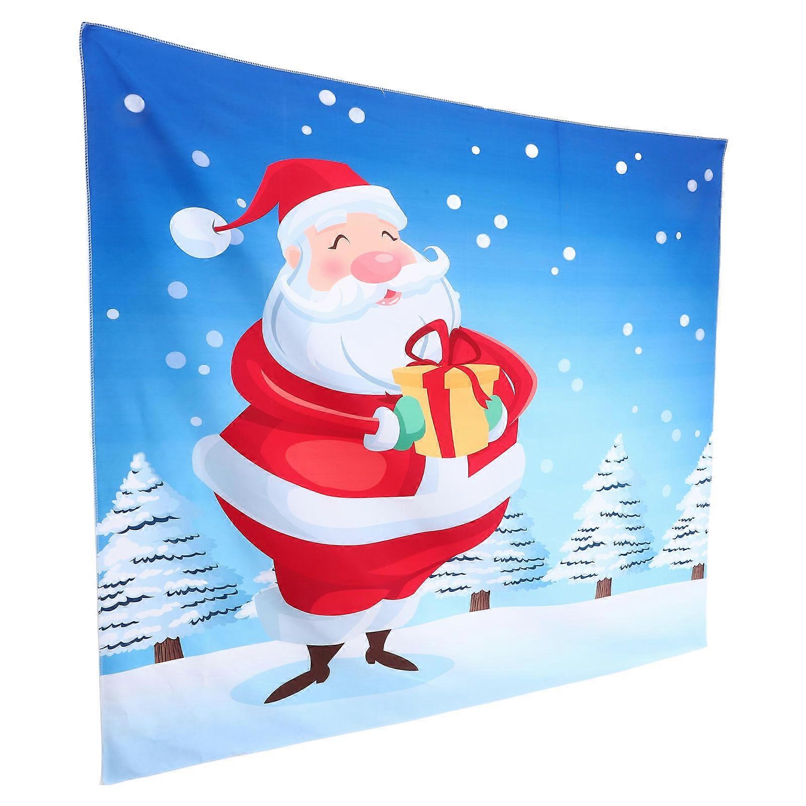 Creative Photo Backdrop Cloth for Decor 4Pcs Christmas Theme Set