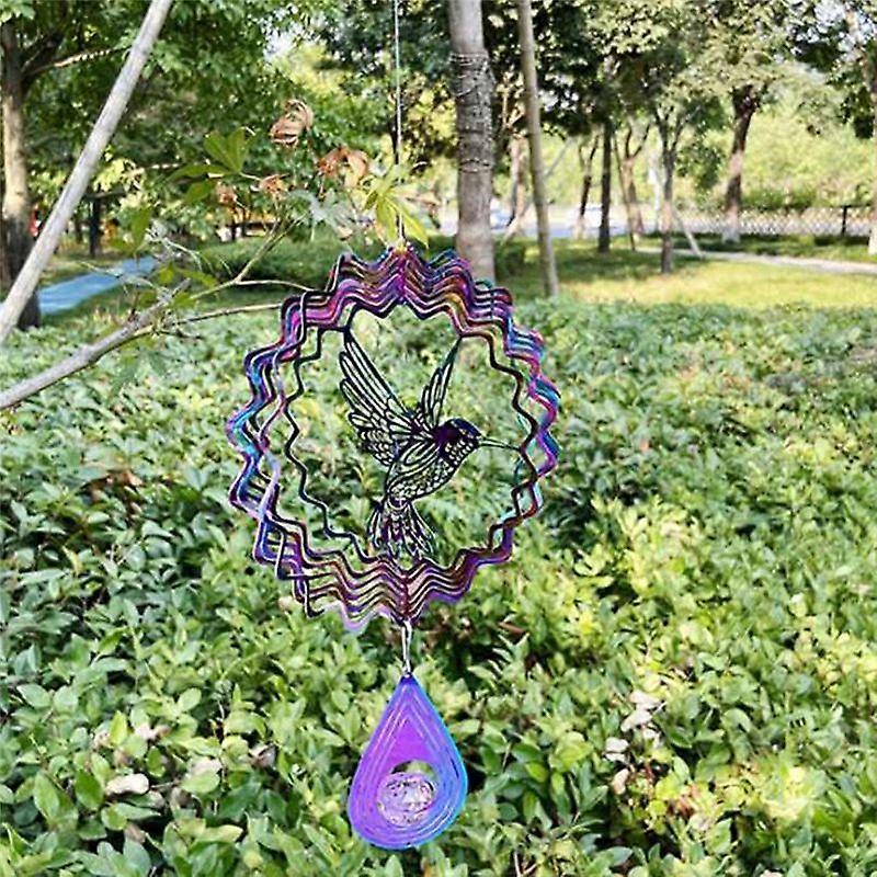 Bird Wind Spinner Hanging Garden Decoration