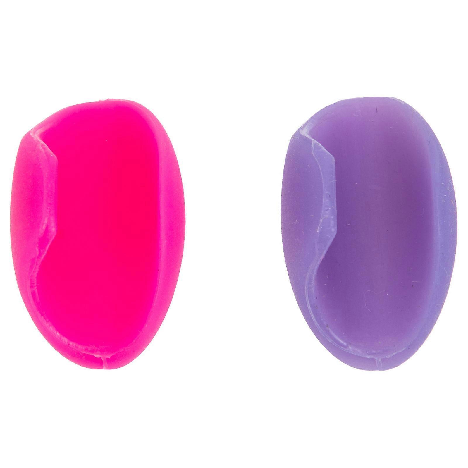 Flute Finger Protector Silicone Finger Rest Cushion for 2Pcs Lavender