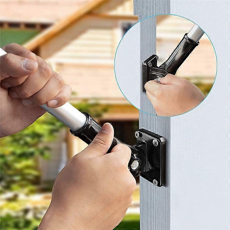 Flag Pole Holder Bracket Adjustable Flagpole Rod Hitch Bracket ,White