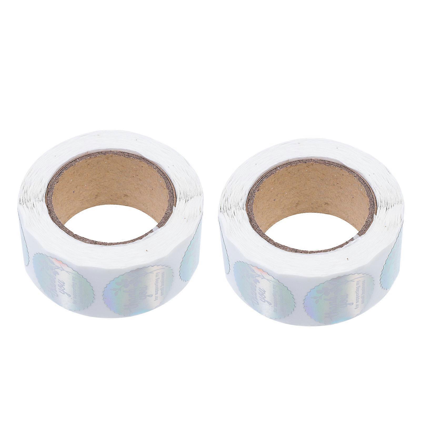 Sealing Stickers Flower Shaped Labels for Packing Use 2 Rolls