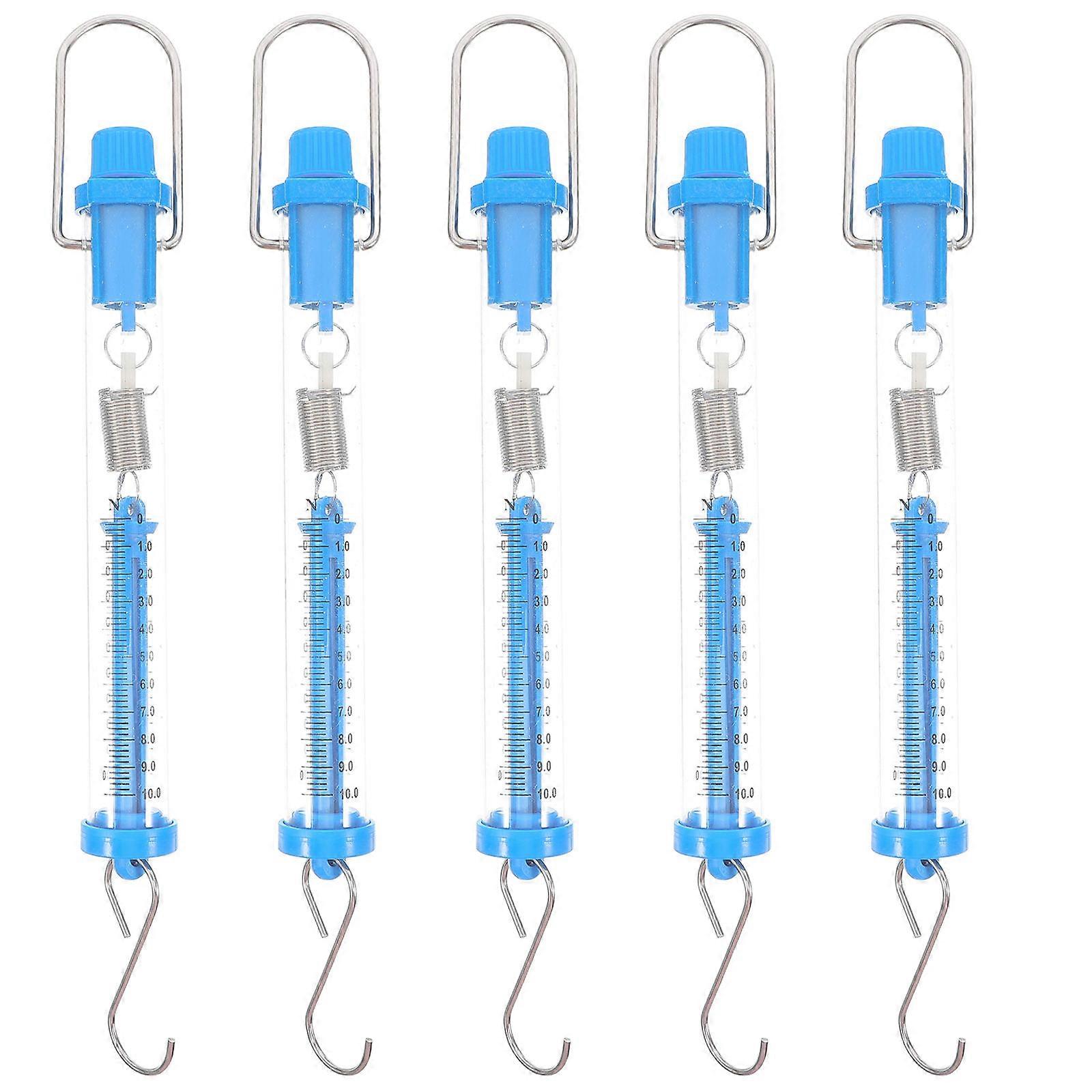 Plastic Spring Scale with Hanging Tube for Force Measuring 5Pcs Classroom Science Tool