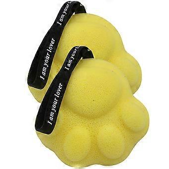 Wabenförmiger Badeschwamm, schöne Schwammbürste zum Rückenreiben, 2 Stück