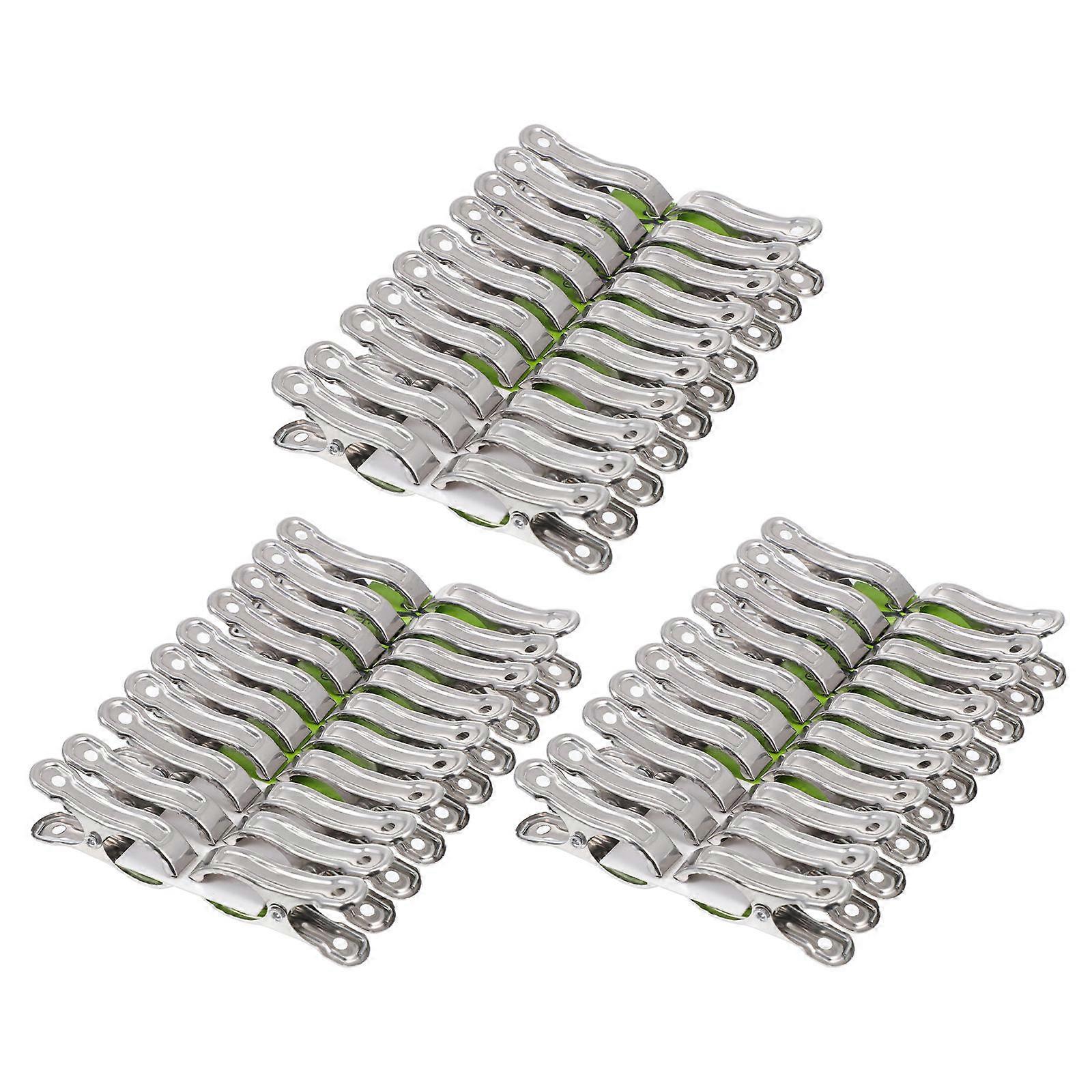 Silver Windproof Quilt Clips for Clothes Fixing Outdoor Use 60Pcs Set