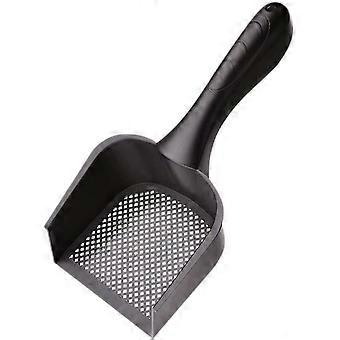 Pá de lixo de gato espessa de plástico lixo lixo pá de gato lixo (1pc,preto)