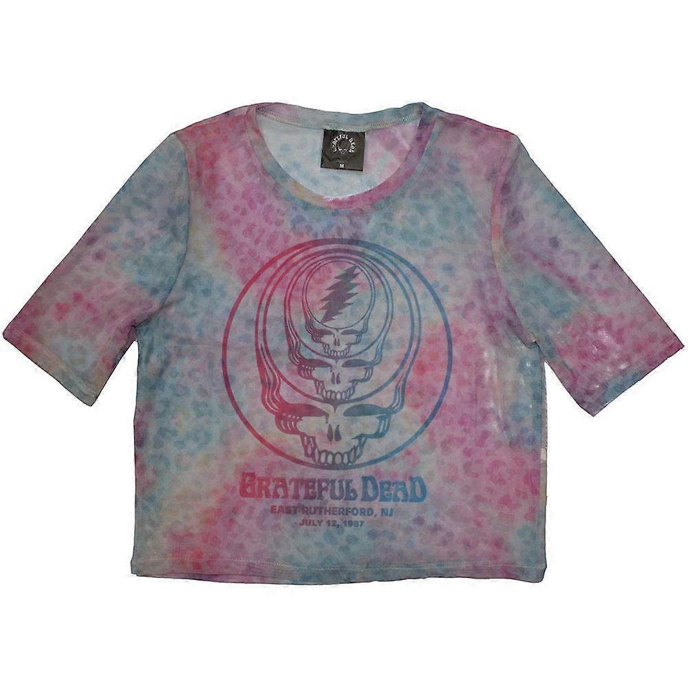 Grateful Dead Concentric Skulls Mesh Crop Top