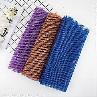 3 Pack African Exfoliating Bath Net for Full Body Deep Cleansing and Quick Dry Rich Lather Mesh