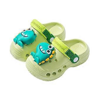 Drenge Piger Dinosaur Have Træsko Størrelse 5,5-6 Lette Strandsandaler Åndbare Slip On Vandsko til Småbørn Lysegrøn