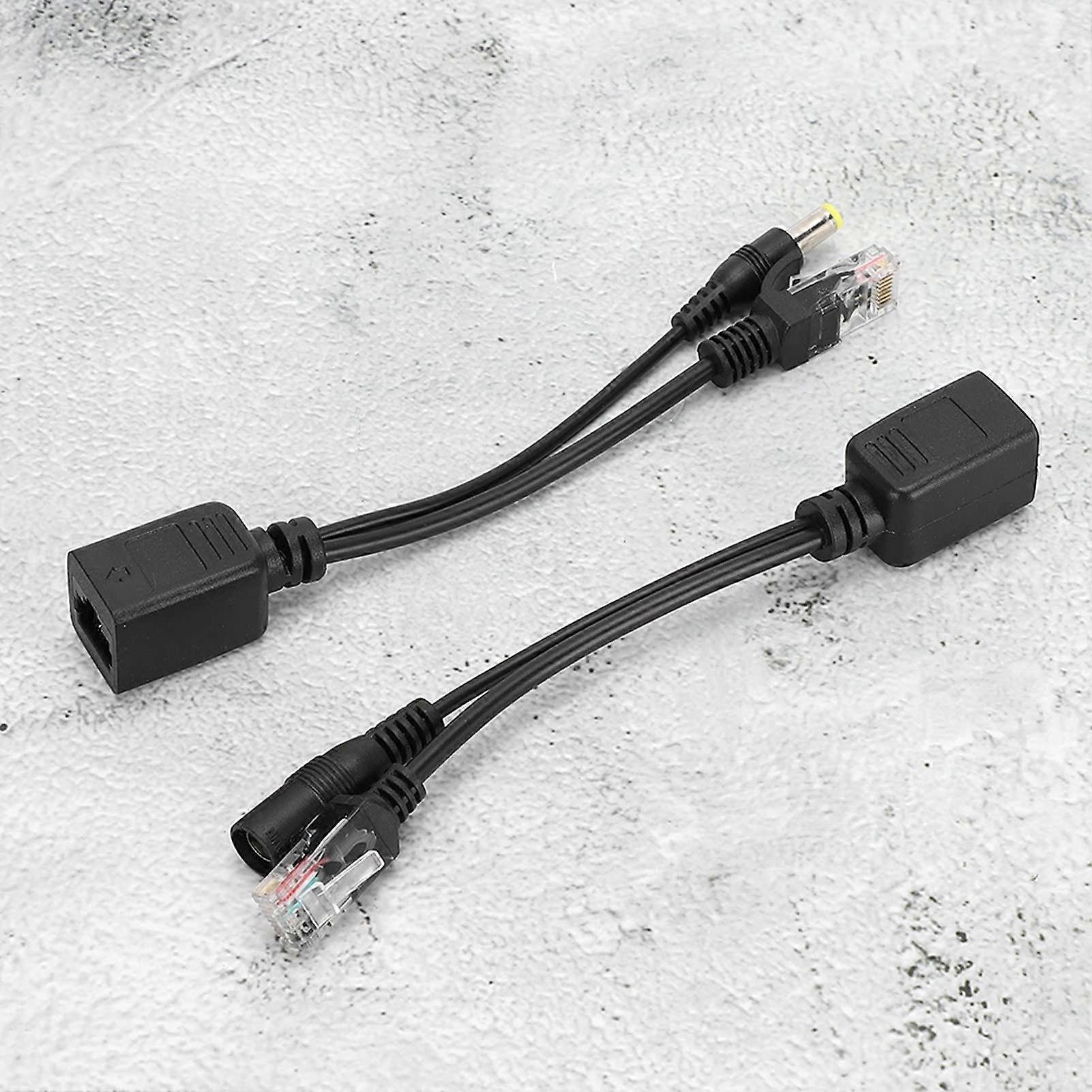 POE Splitter and Adapter for Security Camera, Stable Power Delivery, Easy Inline Installation, Black