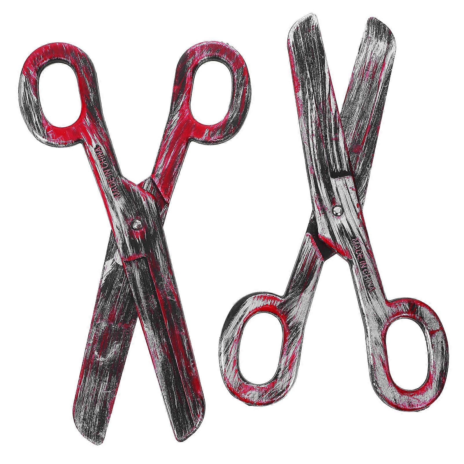 Small Clown Scissors Plastic Stage Performance Accessory 2Pcs Prop